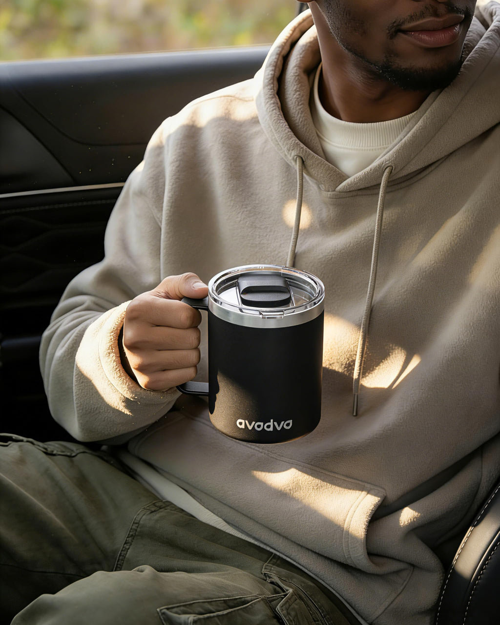2 Pack 12oz Insulated Stainless Steel Coffee Mug with Lids W234