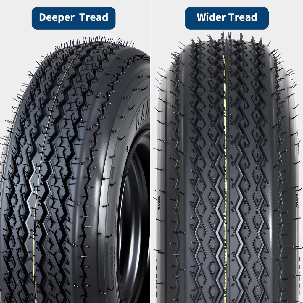 2-Pack 4.80-12 Trailer Tires with 12" Rims S476