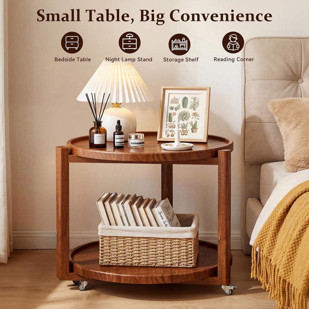 Rolling Side Table with Wheels G16808
