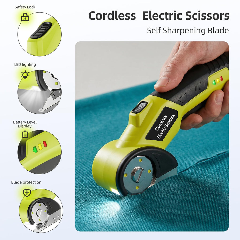 Cordless Electric Cutter with 2 Rotary Blades B24722