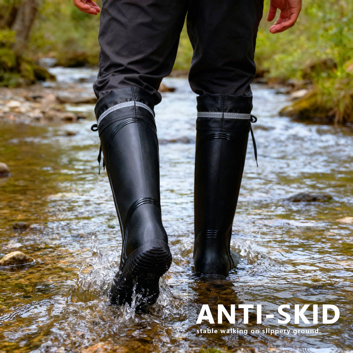 Waterproof Knee High Rubber Rain Boots B419177