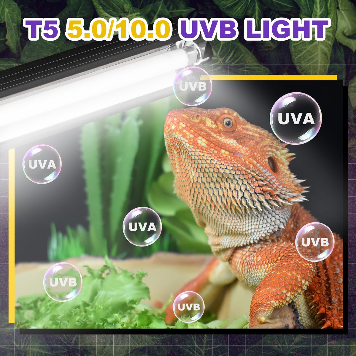 8W 10.0 UVB Reptile Light Fixture M3982