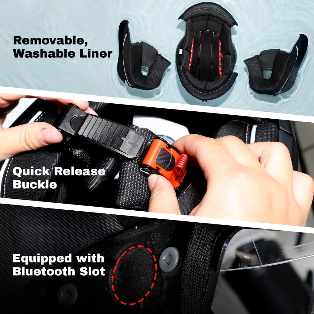 Modular Motorcycle Helmet DOT Approved M59443