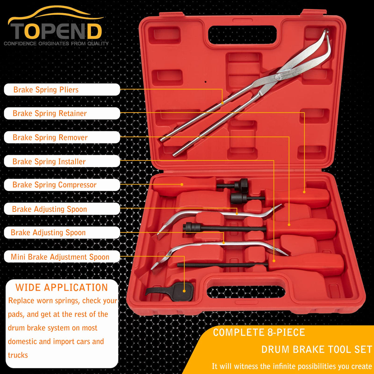 Drum Brake Tool Kit Set of 8 P754