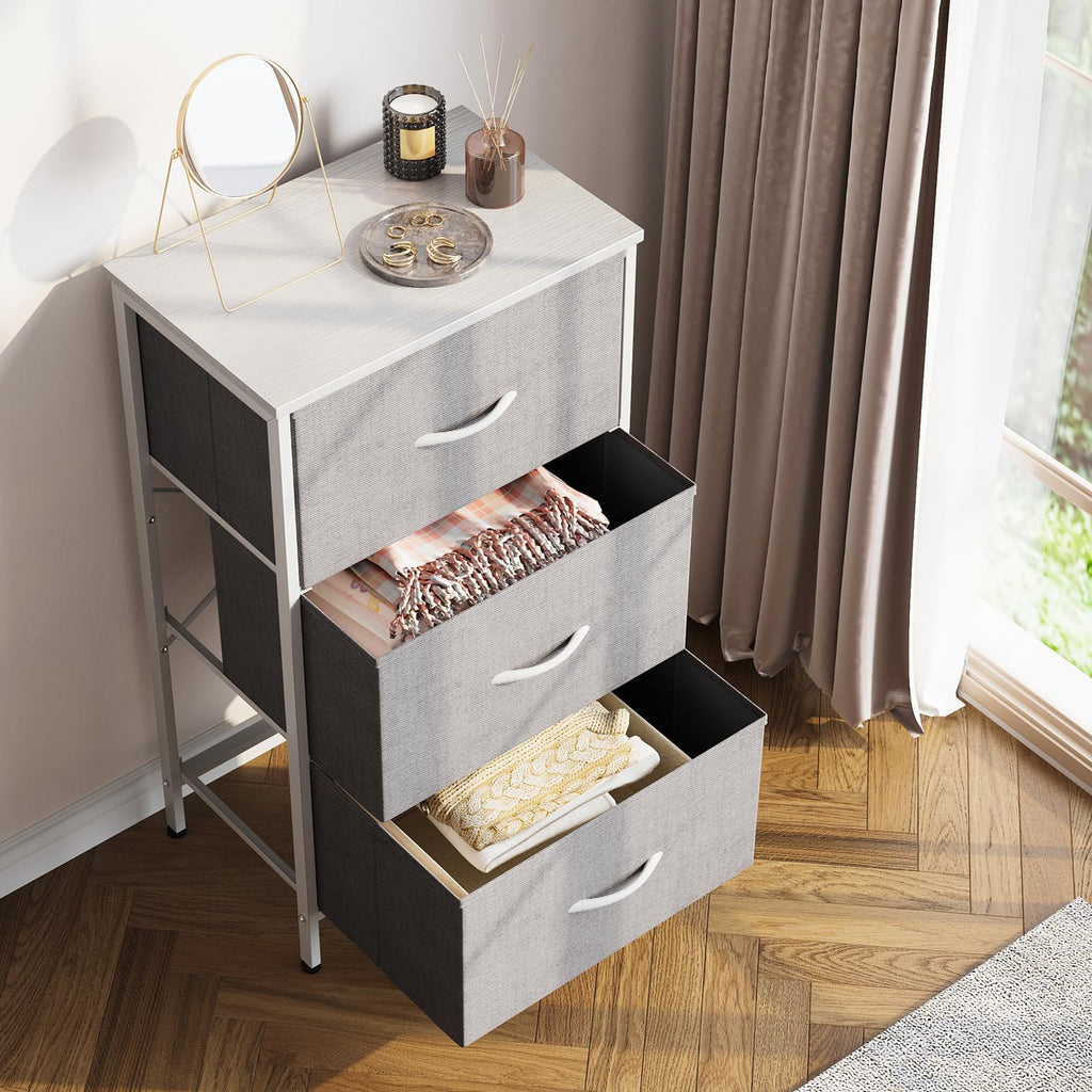 Light Grey 3 Drawer Dresser A140529