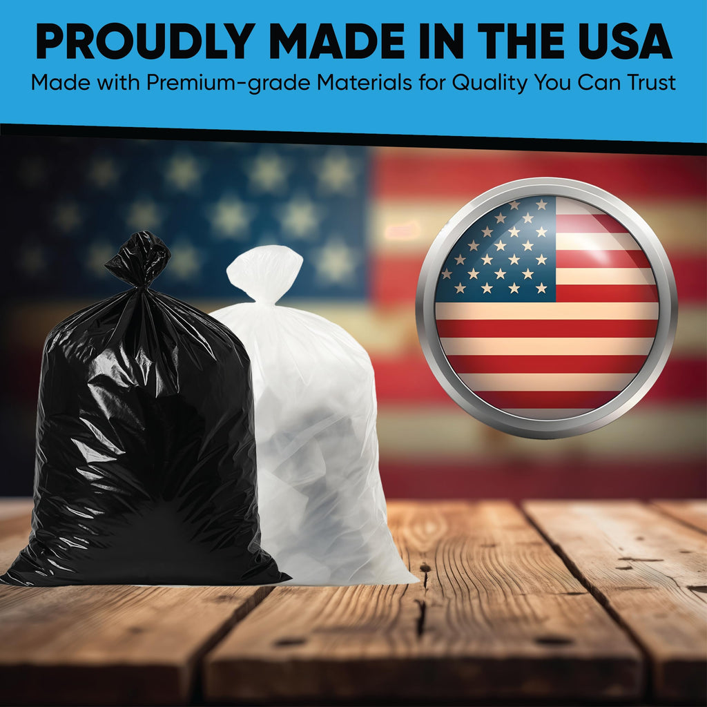 45 Gallon Heavy Duty Black Trash Bags 100 Count P418
