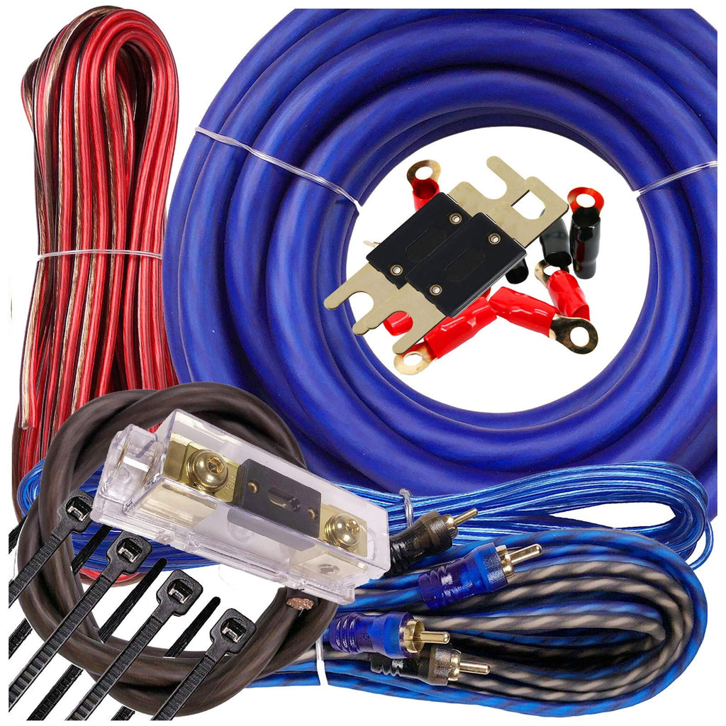 1/0 Gauge Amplifier Wiring Kit with 17 ft Power Wire Z259