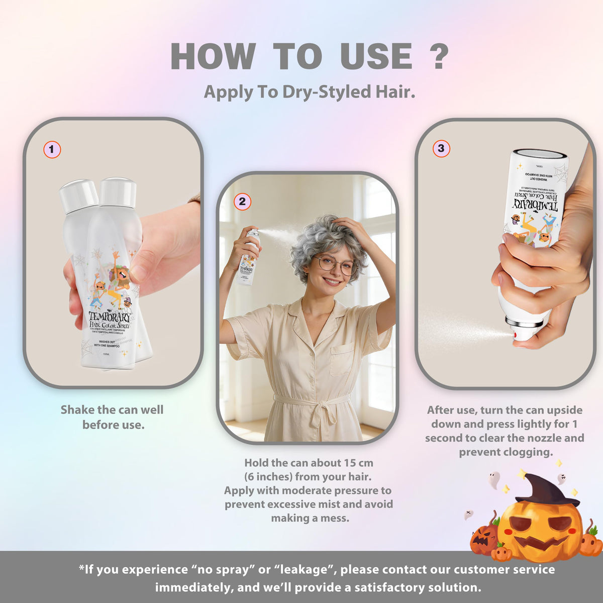 White Temporary Hair Color Spray 150ml K785679