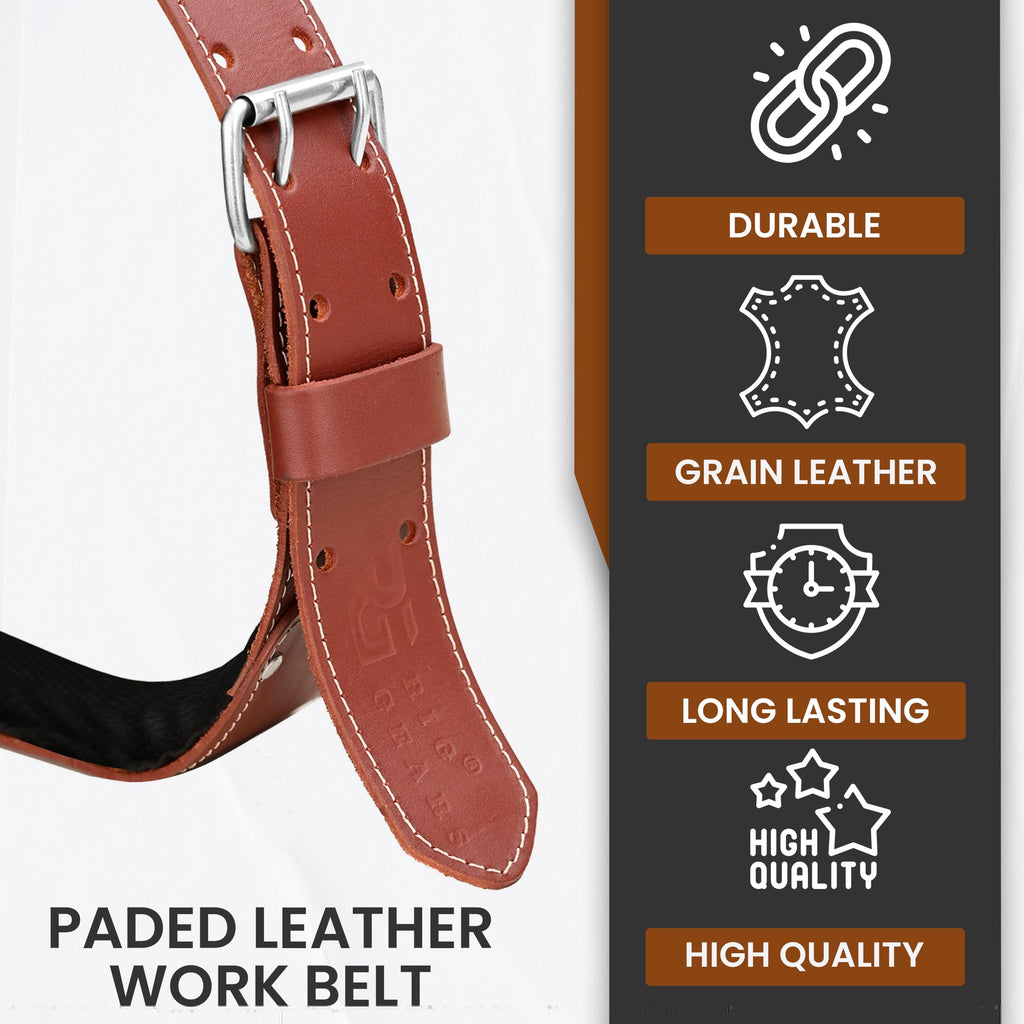 Leather Tool Belt 3 Inch 34" to 49" Q629788