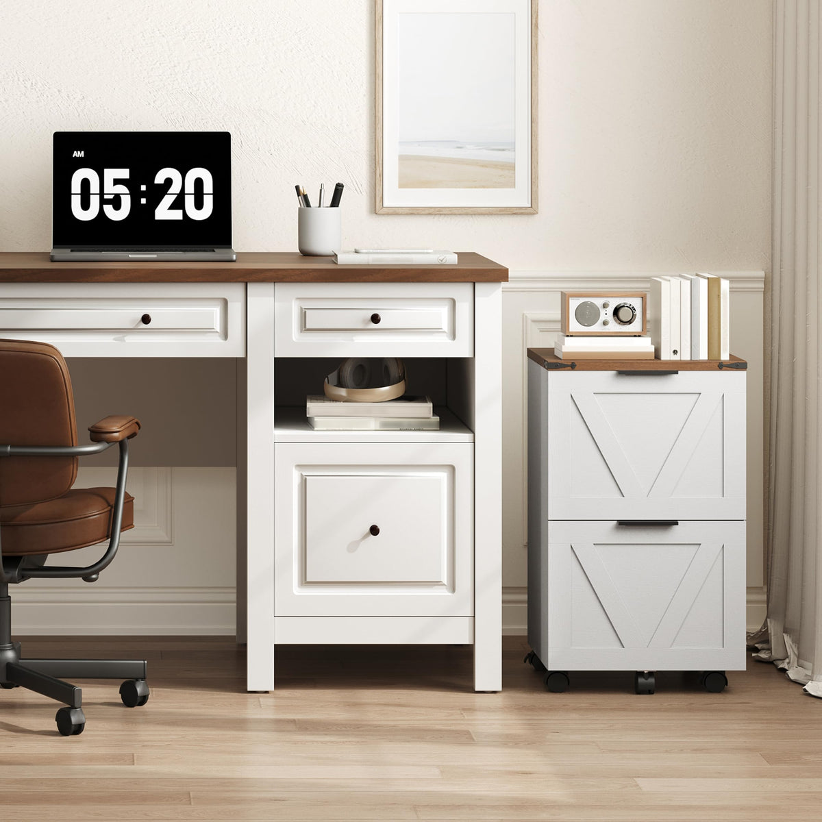 2 Drawers Rolling File Cabinet F4893