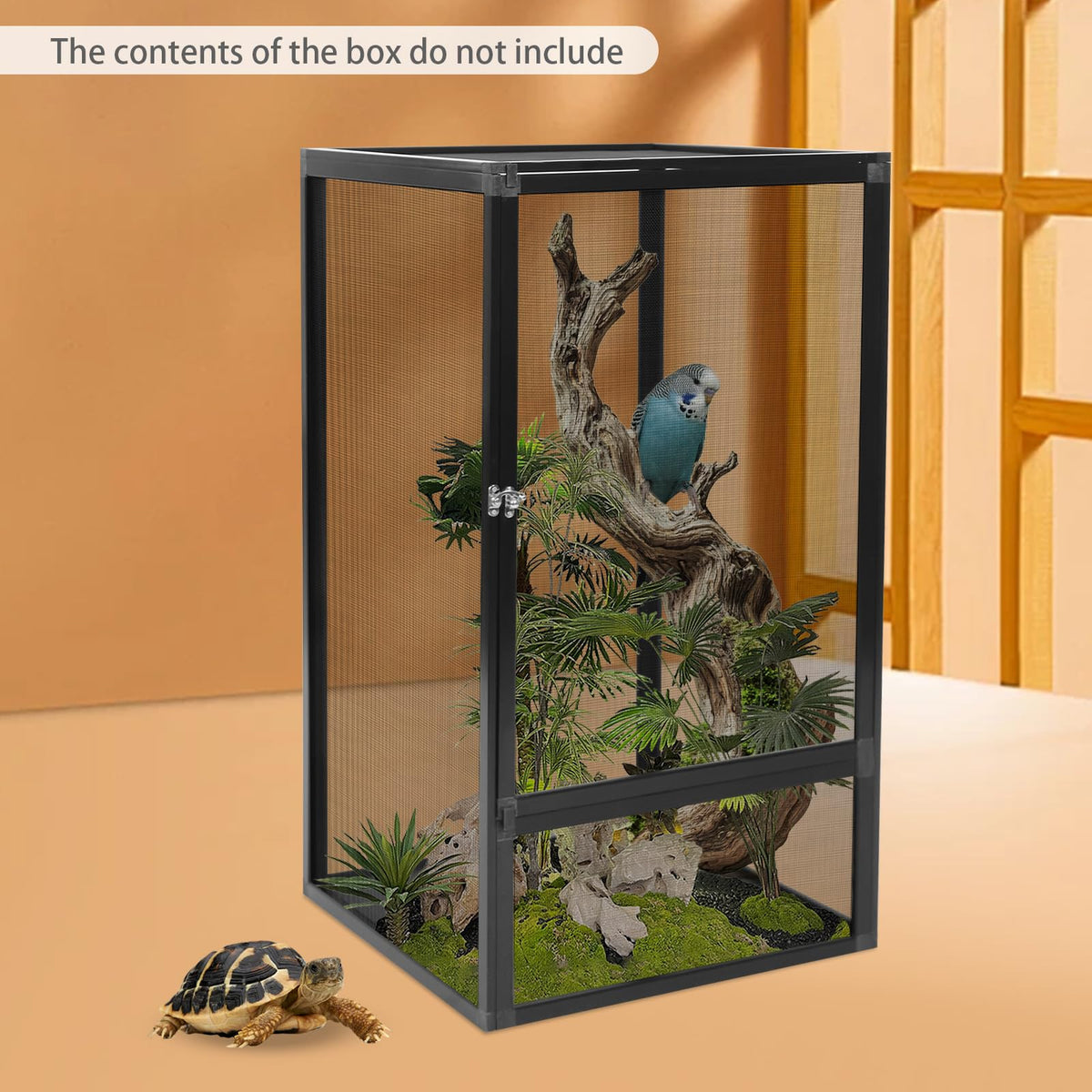 17.7x17.7x31.5 inch Aluminum Alloy Mesh Reptile Terrarium W932