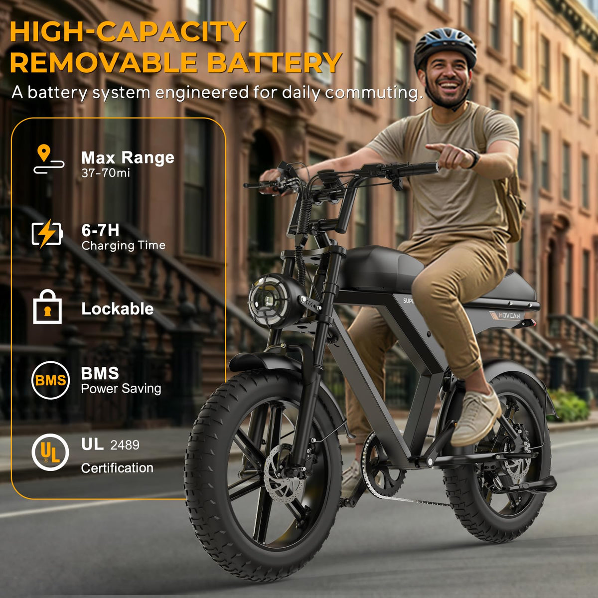 1000W Electric Bike 20" Fat Tire 7-Speed H940750