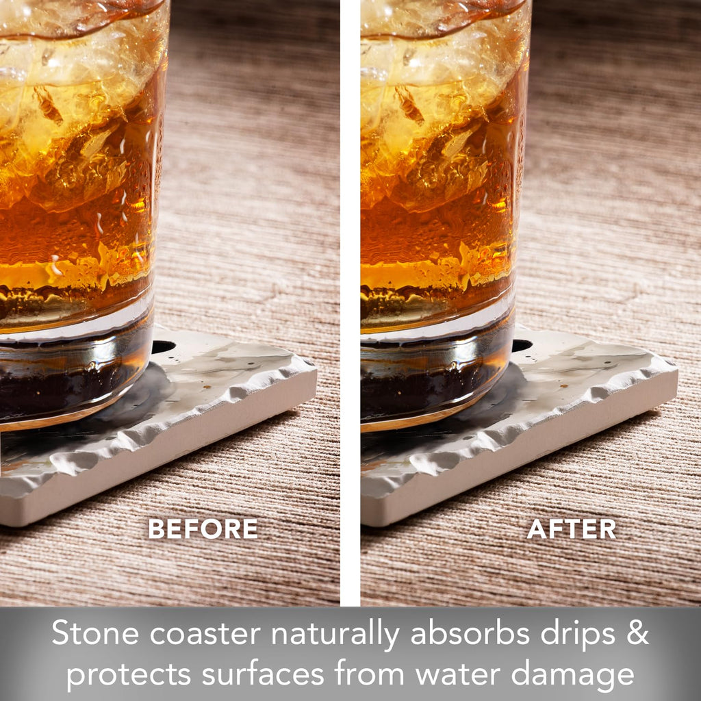 Absorbent Stone Coasters, Set of 4 P831
