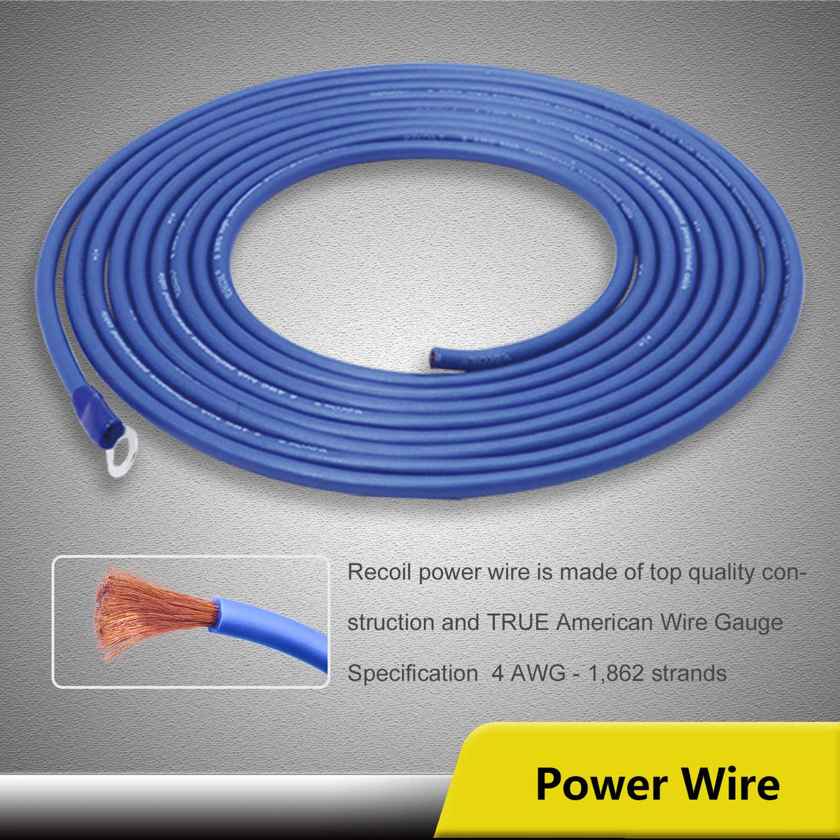 4 Gauge CCA Amplifier Wiring Kit with OFC RCA Cable E6607