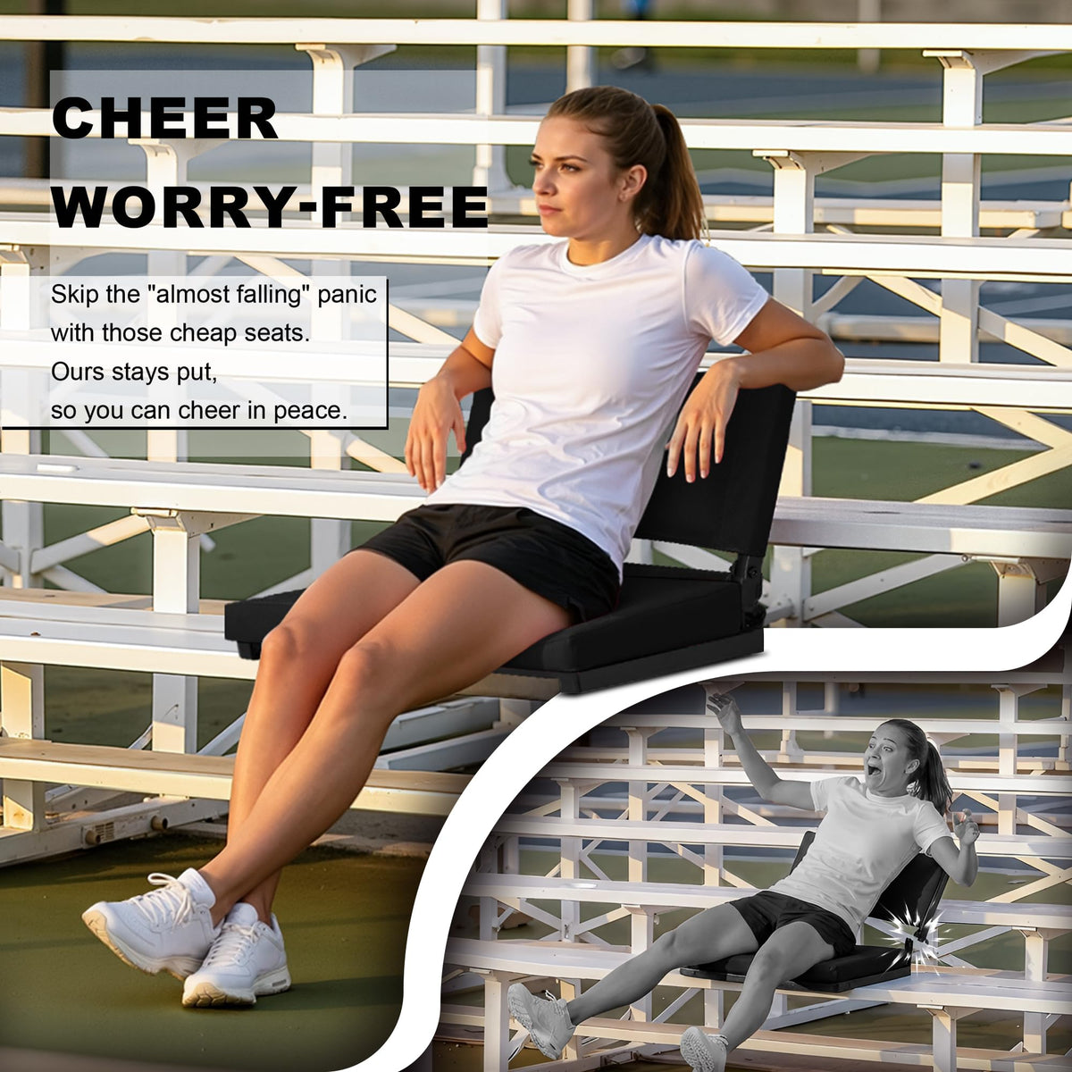 Stadium Seats with Back Support and Cushion U499