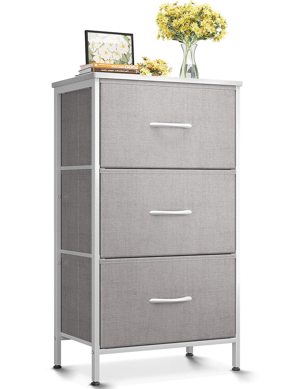 Light Grey 3 Drawer Dresser A140529