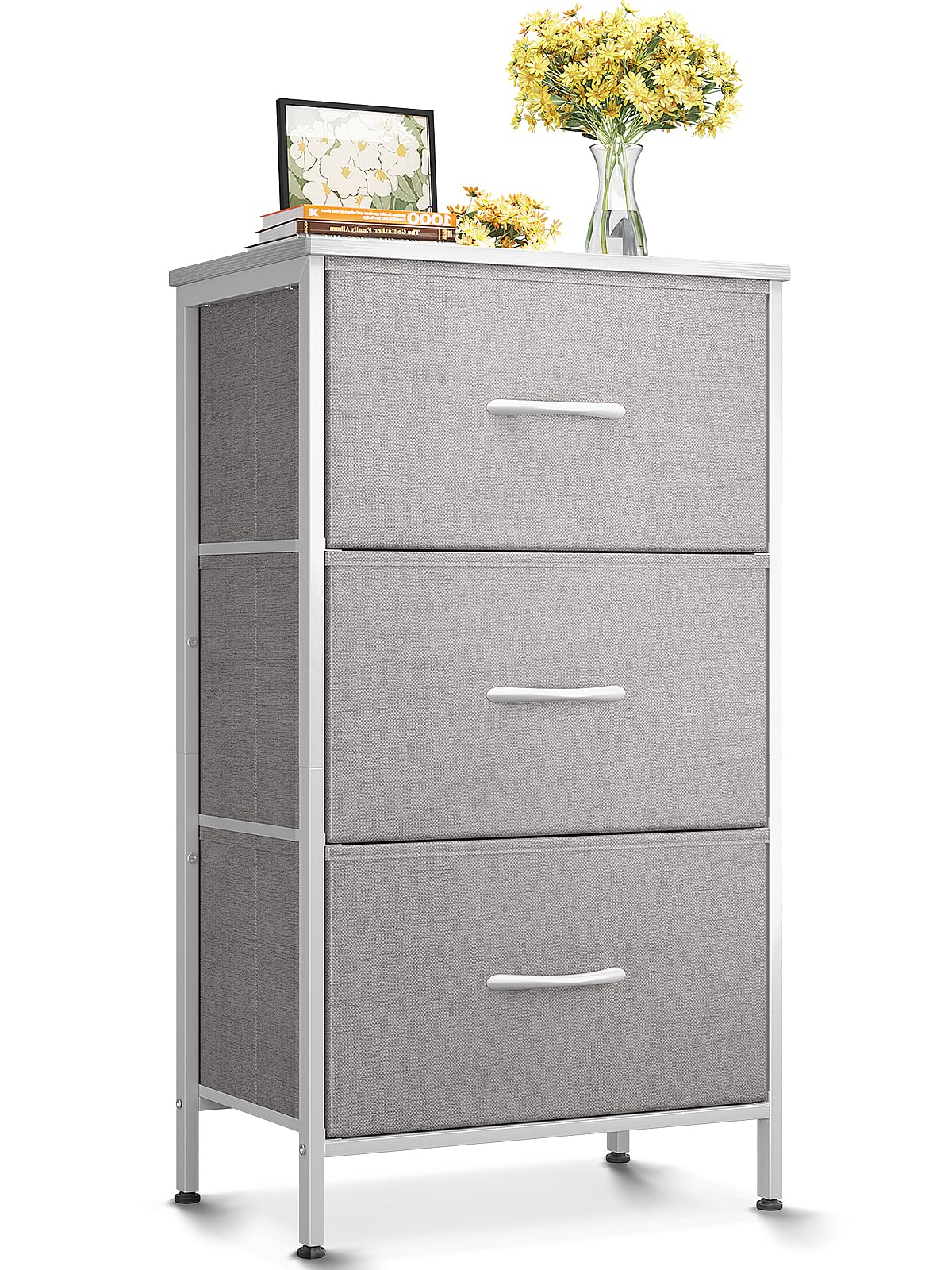 Light Grey 3 Drawer Dresser A140529
