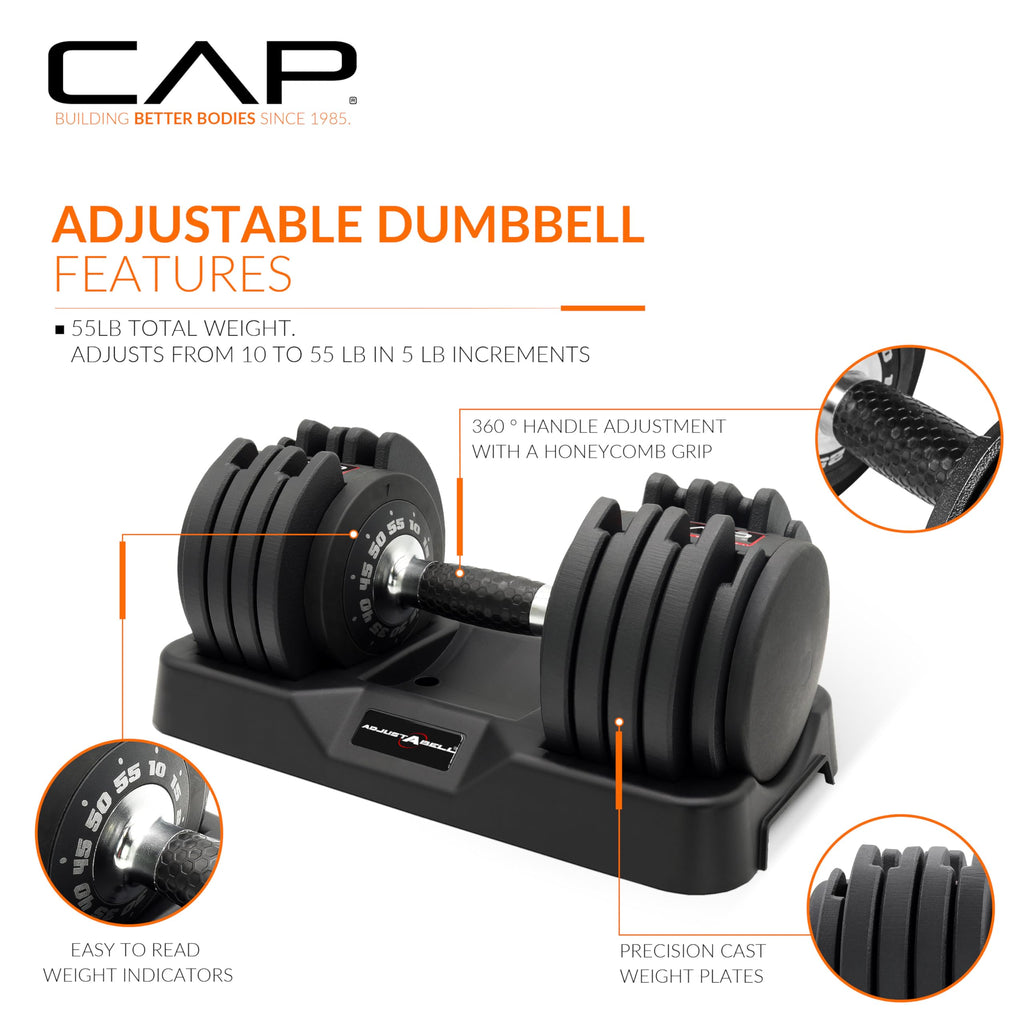 Adjustable Dumbbell Set 12.5 LB 25 LB 55 LB B206804