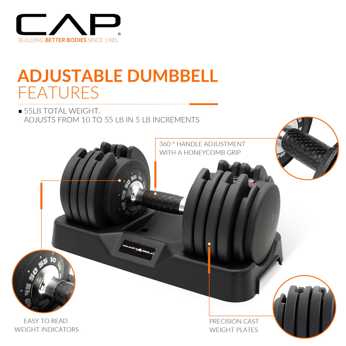 Adjustable Dumbbell Set 12.5 LB 25 LB 55 LB B206804