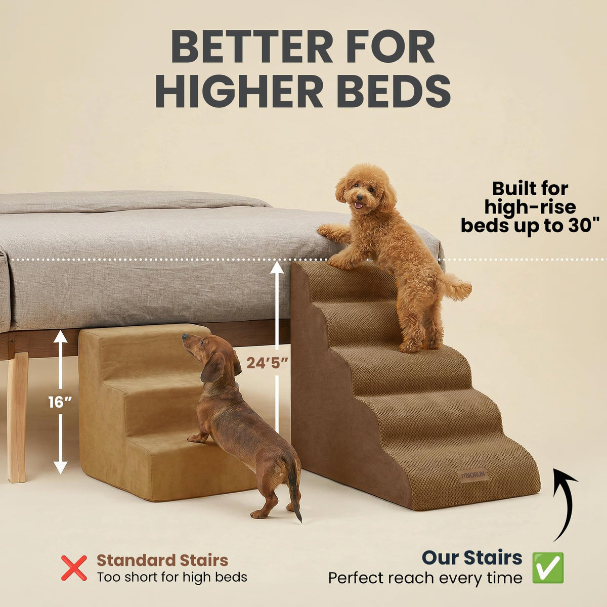 Dog Stairs for High Beds I7543