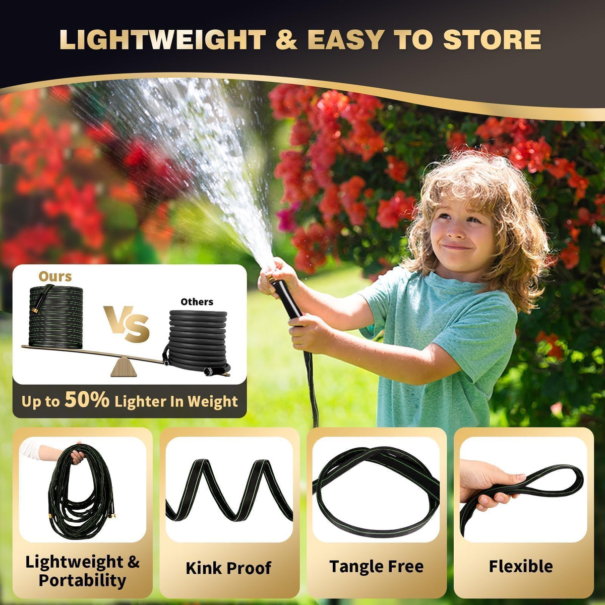100 ft Heavy Duty No Kink Garden Hose Z16904