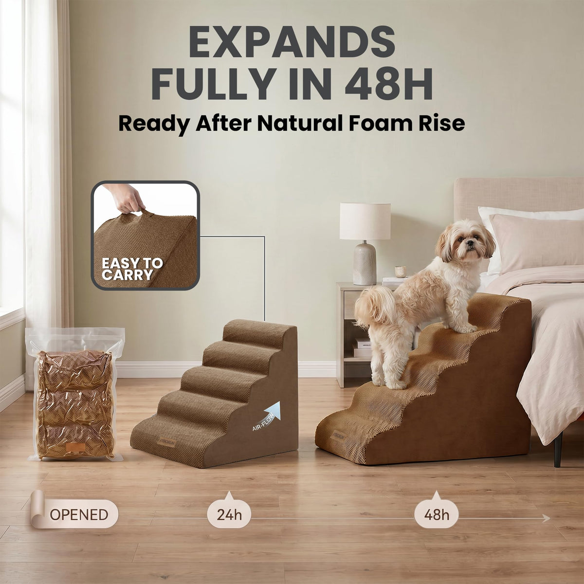 Dog Stairs for High Beds I7543