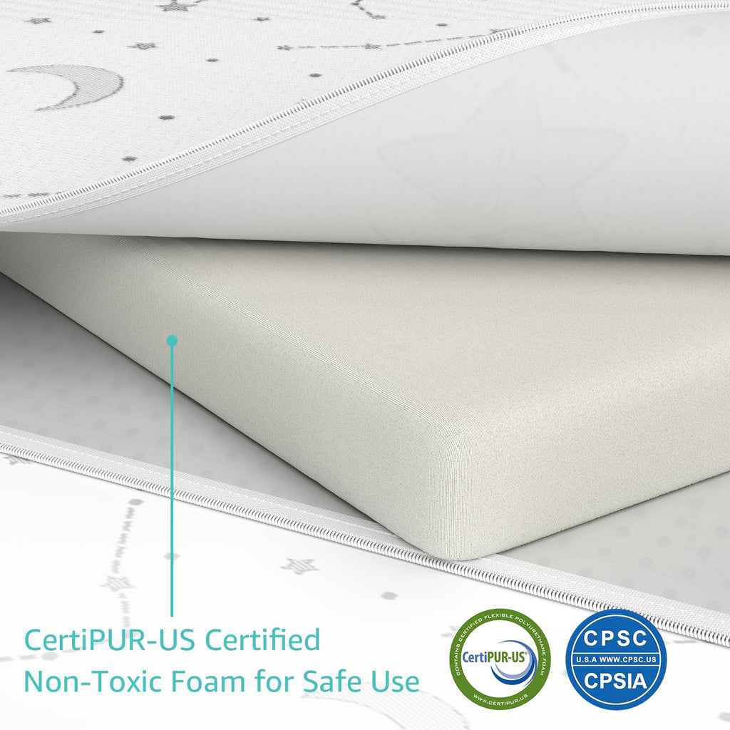 Organic Cotton Trifold Pack and Play Mattress Pad J6012