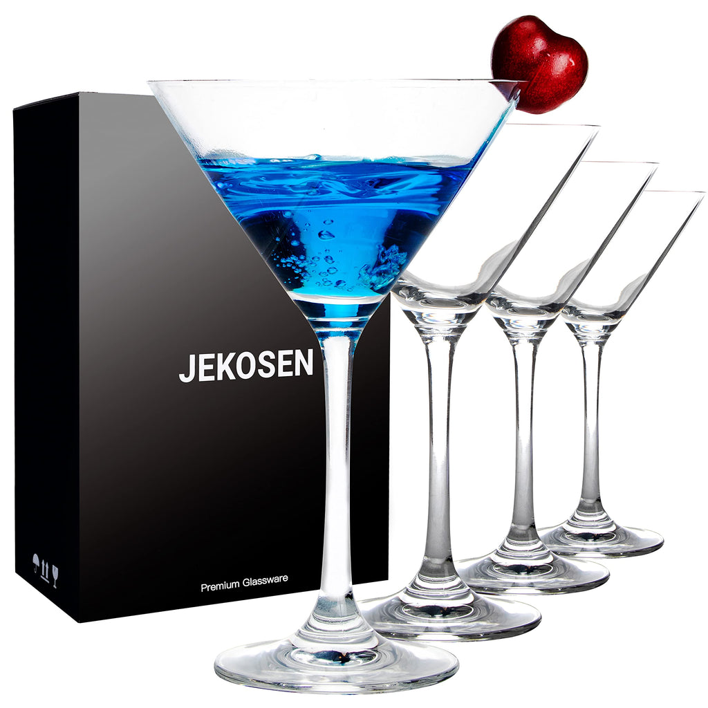 Clear 9 Ounce Set of 4 Martini Cocktail Glasses Q684770