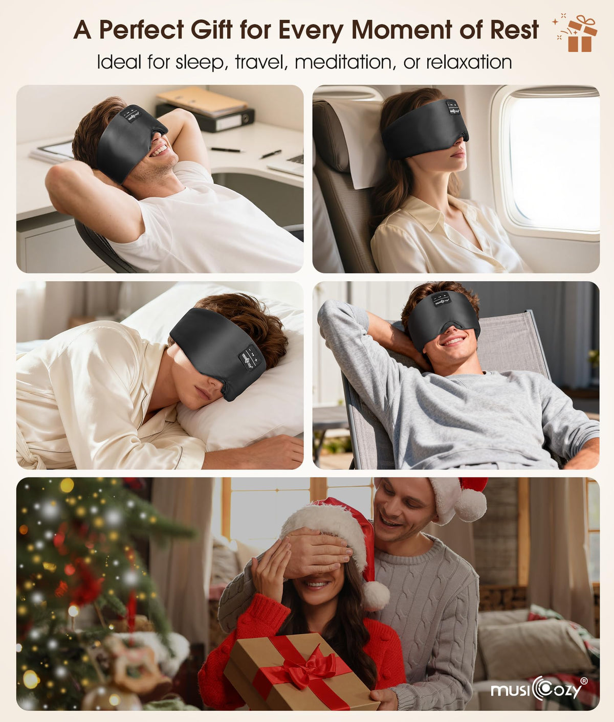Silk Sleep Mask Bluetooth Headphones W9599