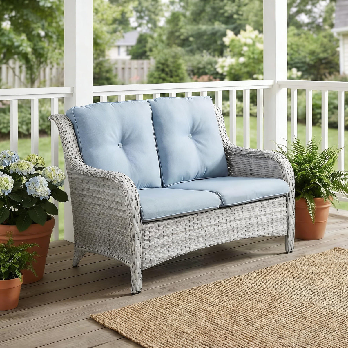 2 Seater Rattan Wicker Outdoor Sofa C70809