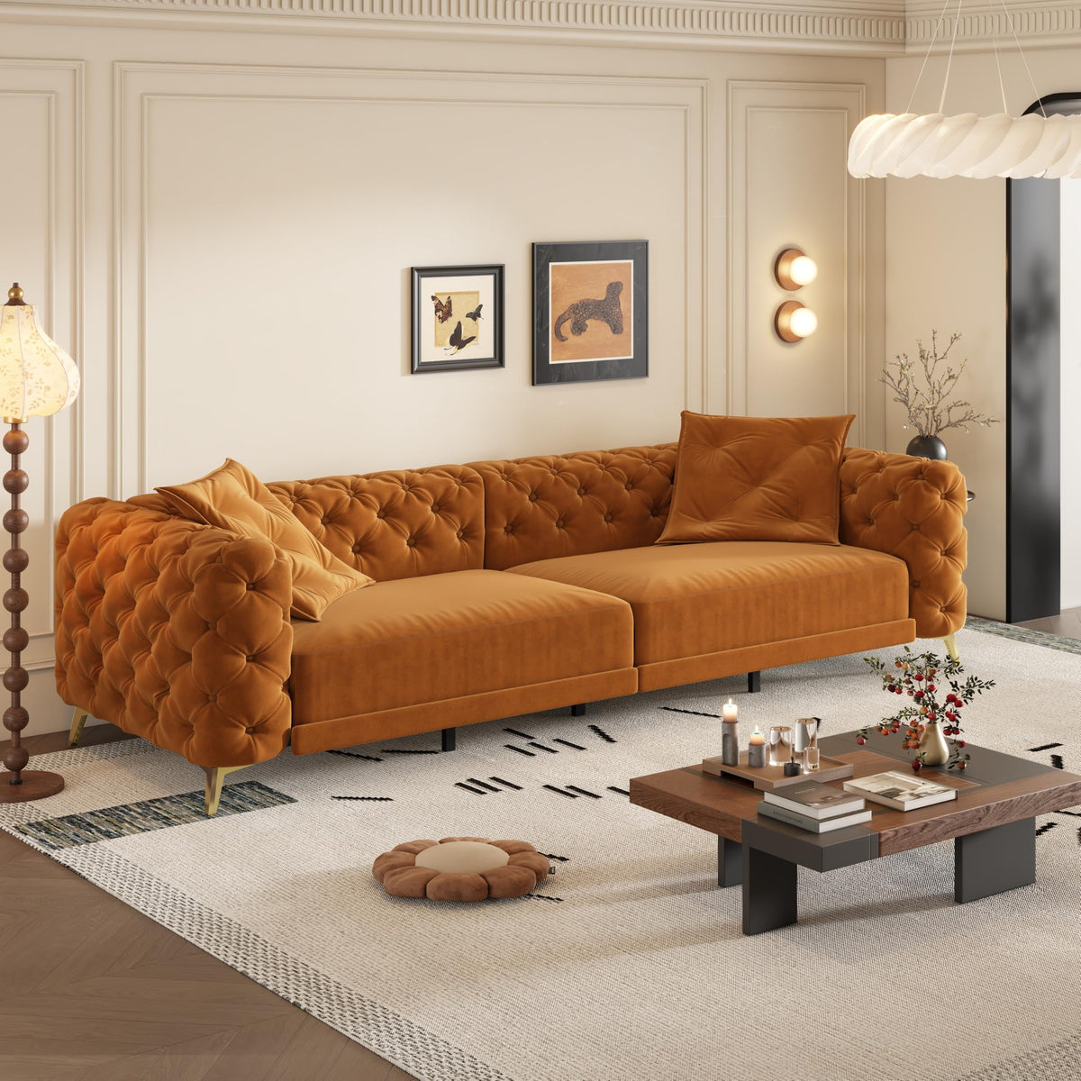 Convertible Sleeper Sofa with Ottoman L988031