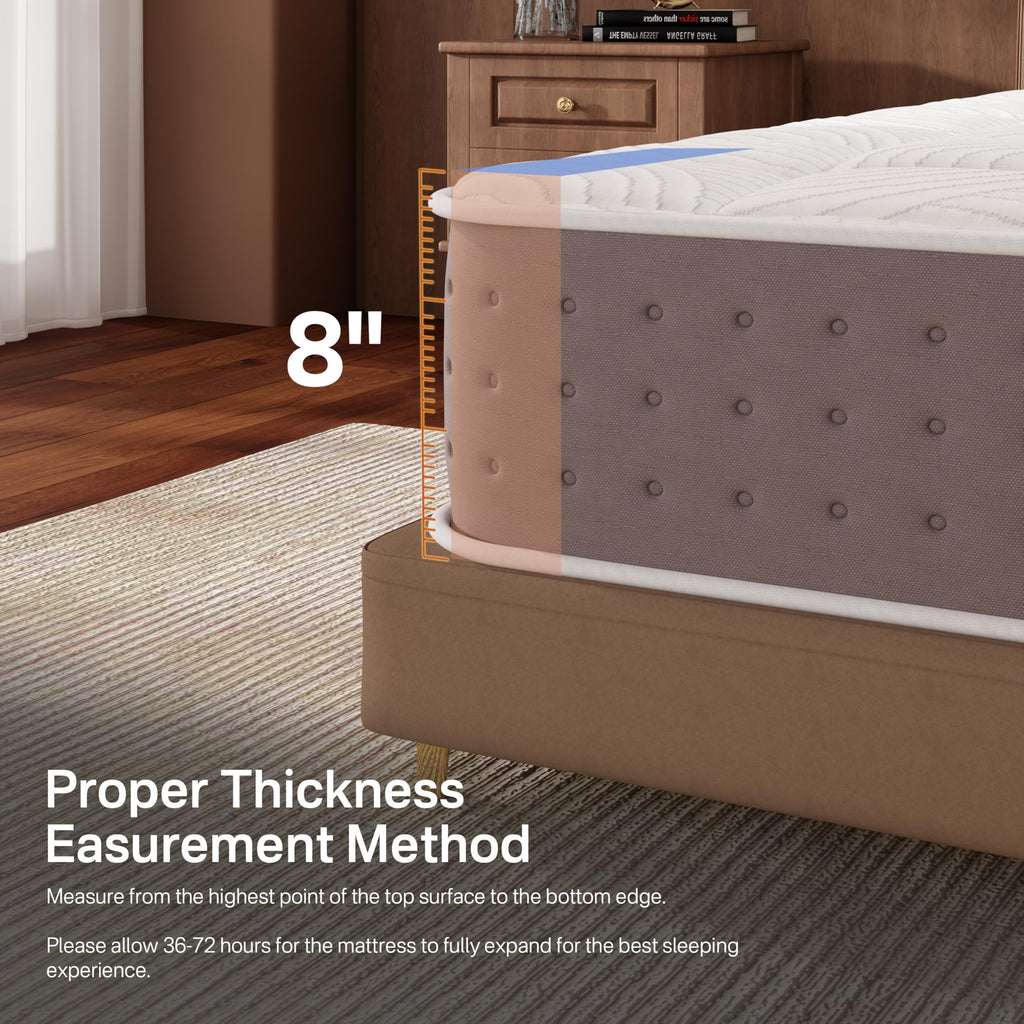 8 Inch Medium Firm Twin XL Hybrid Mattress N8940